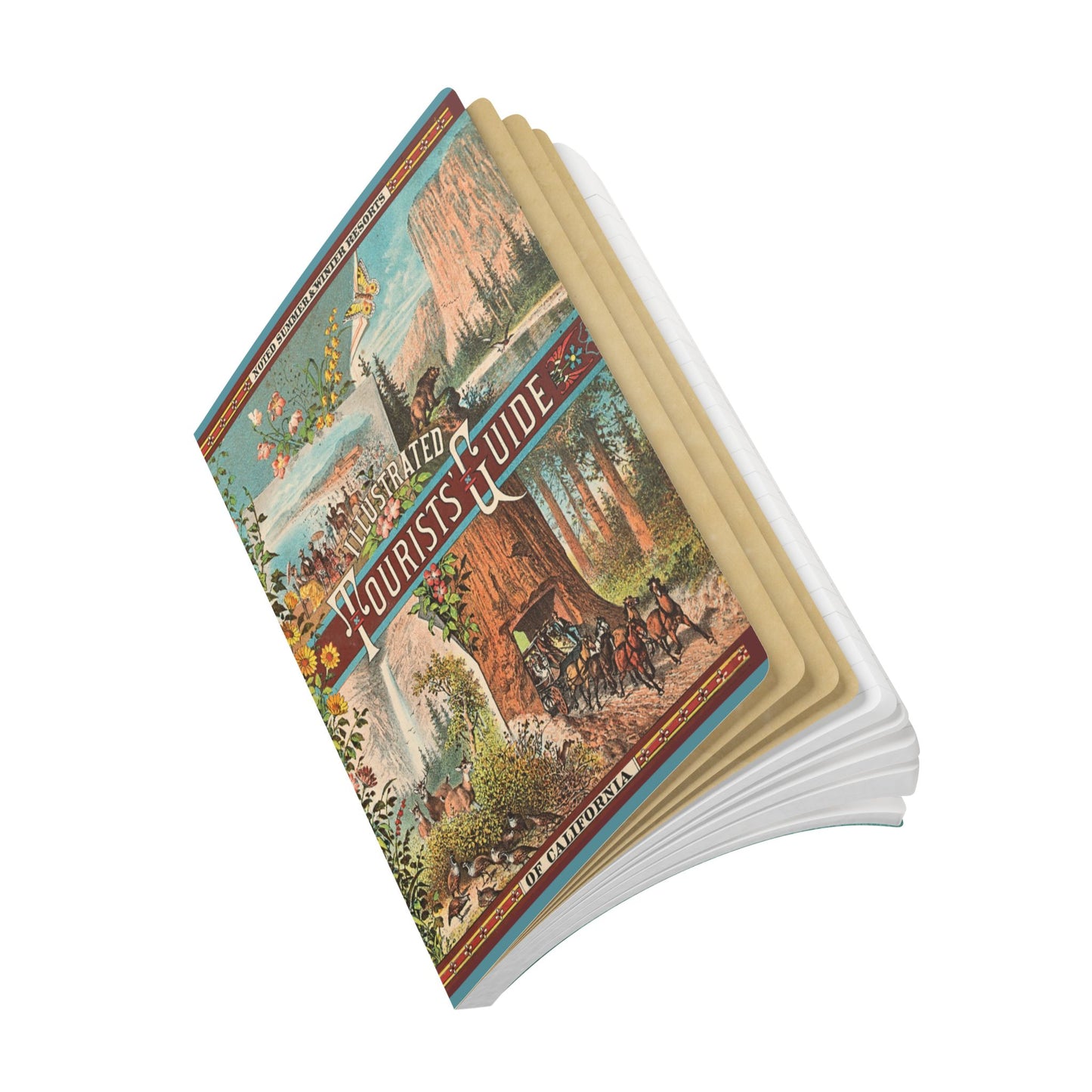 California Vintage Tourist Guide | Softcover Journal with Inside Illustrations