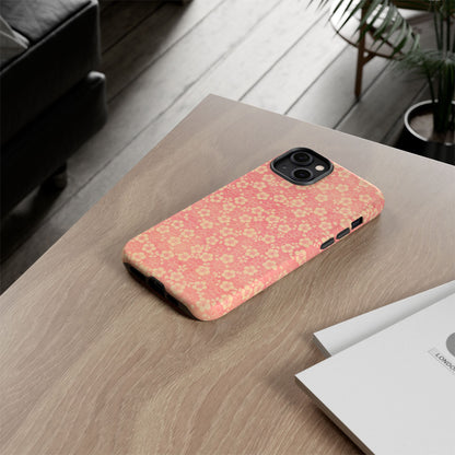 Pink Pattern Scattered Flowers iPhone Case