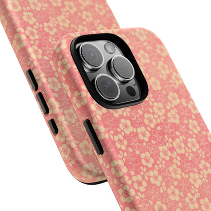 Pink Pattern Scattered Flowers iPhone Case
