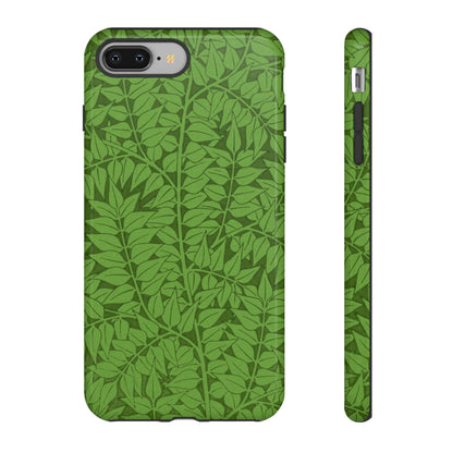 Antique Green Branch Pattern by William Morris iPhone Case
