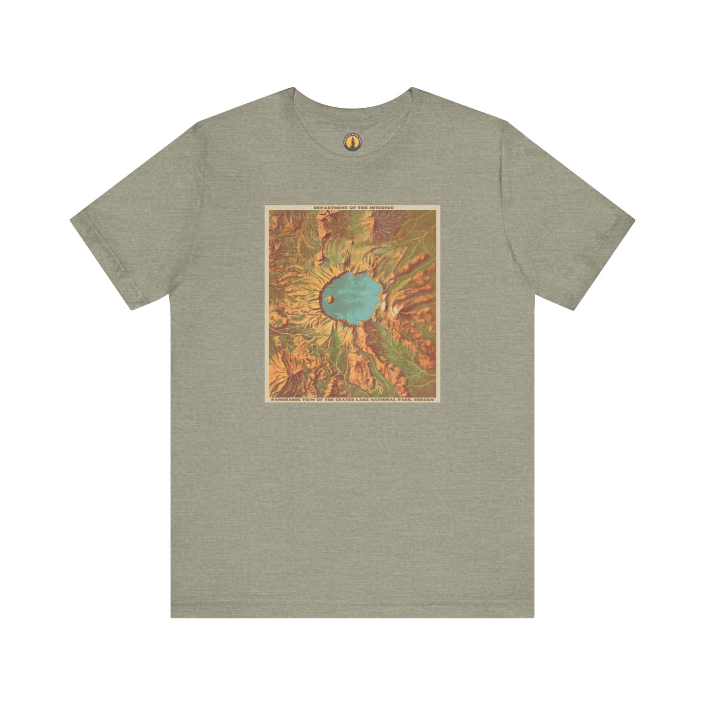 Crater Lake Vintage Map Tee