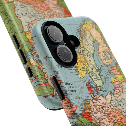 Wanderlust Vintage Map of Europe iPhone Case