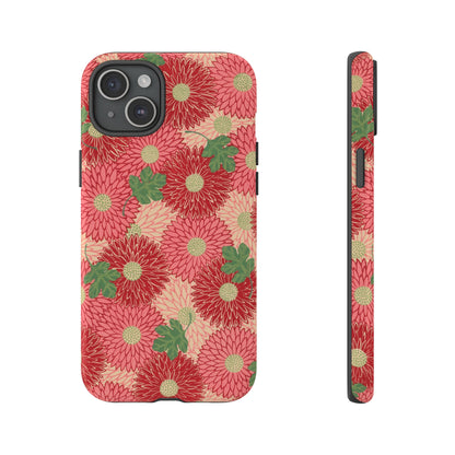 Pink Chrysanthemums Vintage iPhone Case