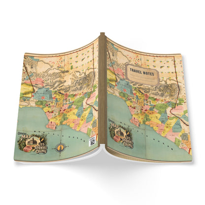 Los Angeles County Vintage Map | Softcover Travel Journal with Inside Illustrations