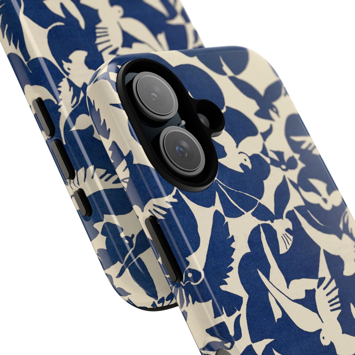 Blue Sky Birds Flying Retro iPhone Case