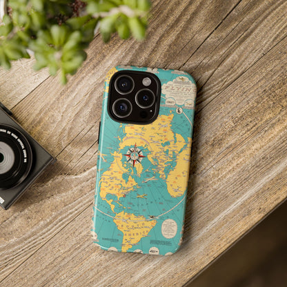 Map of Flying Retro iPhone Case