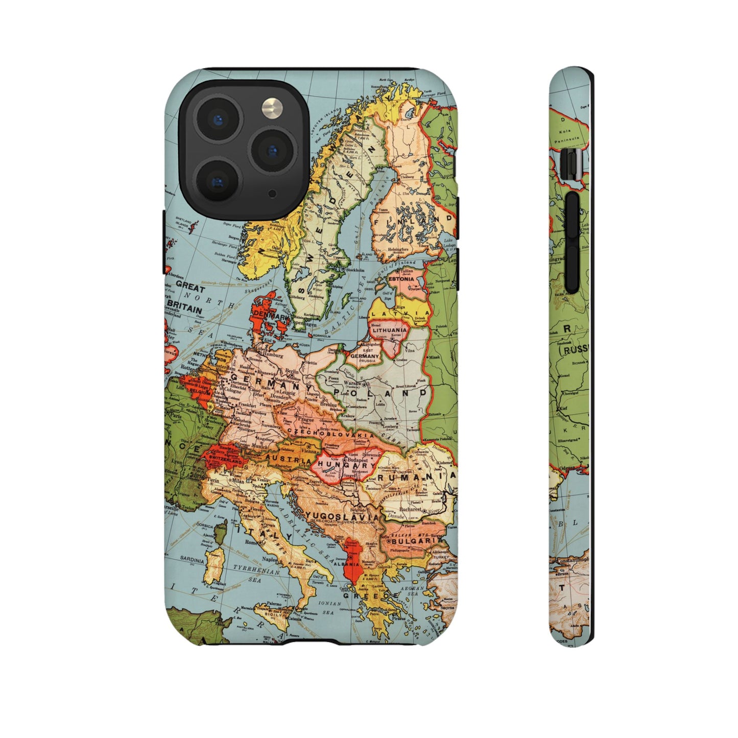 Wanderlust Vintage Map of Europe iPhone Case