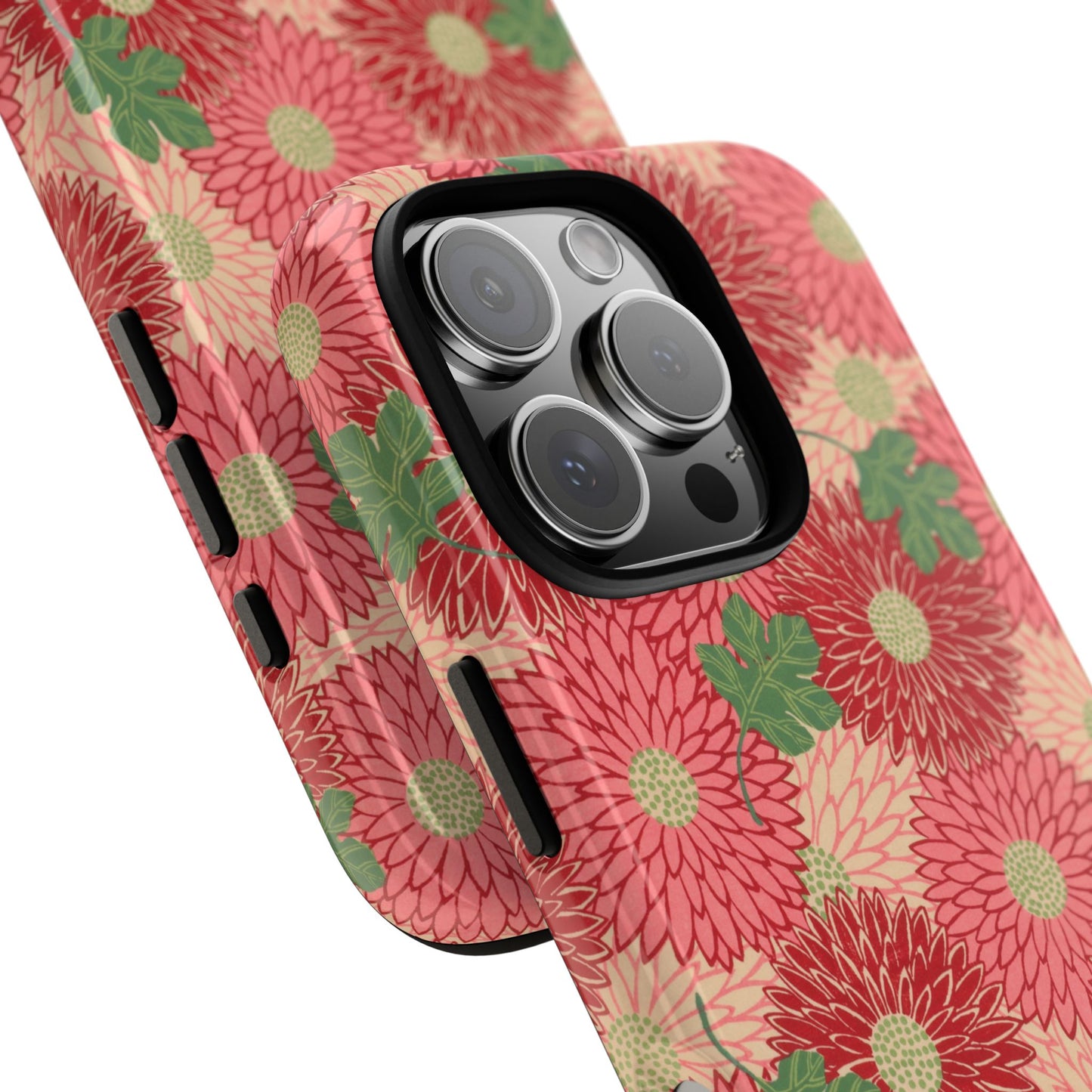 Pink Chrysanthemums Vintage iPhone Case