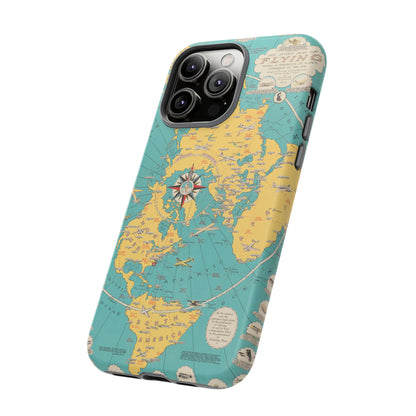 Map of Flying Retro iPhone Case
