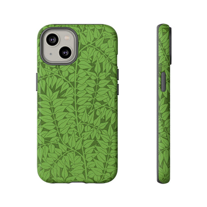 Antique Green Branch Pattern by William Morris iPhone Case