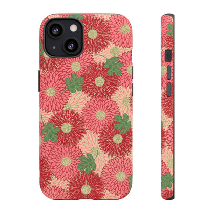 Pink Chrysanthemums Vintage iPhone Case
