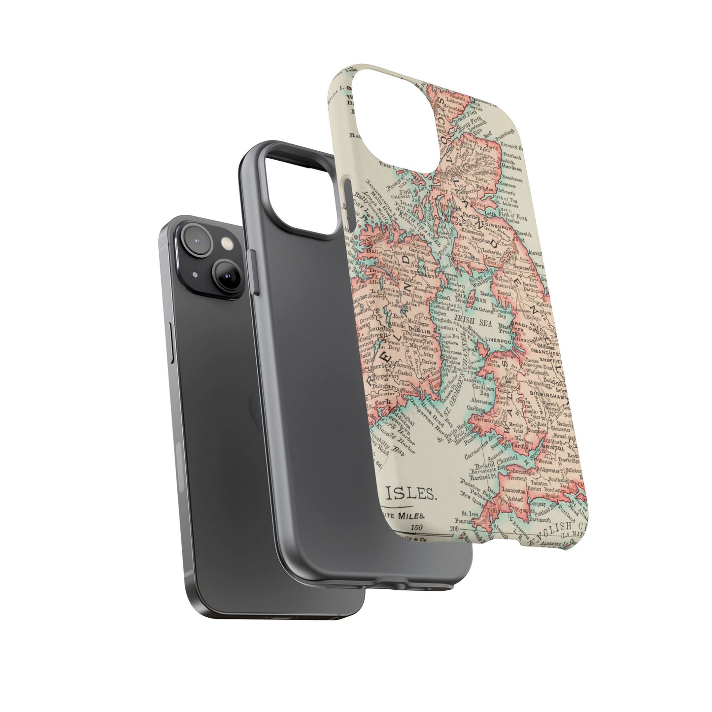 British Isles Vintage Map iPhone Case
