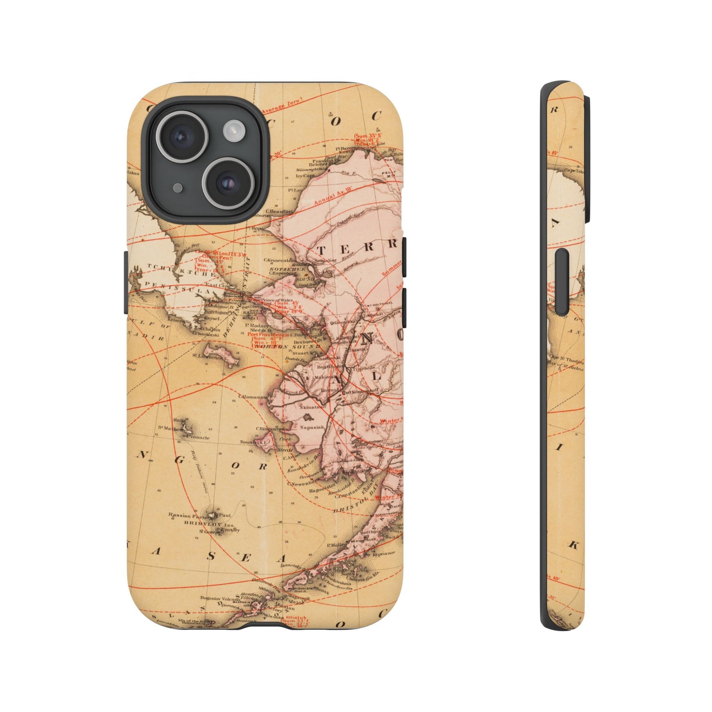 Alaska Territory Antique Map iPhone Case
