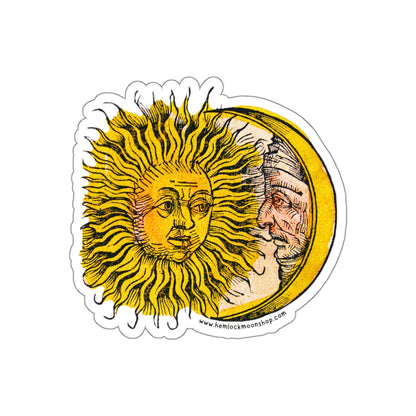 Sun and Moon Sticker :: All-Weather, Water-Resistant Vinyl (5 sizes)