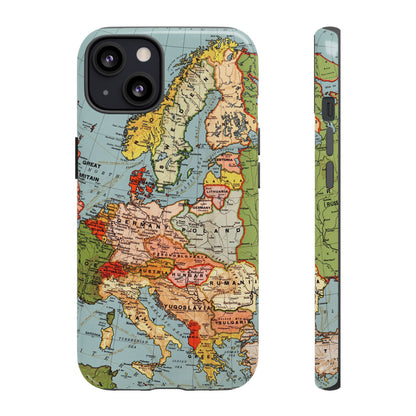 Wanderlust Vintage Map of Europe iPhone Case