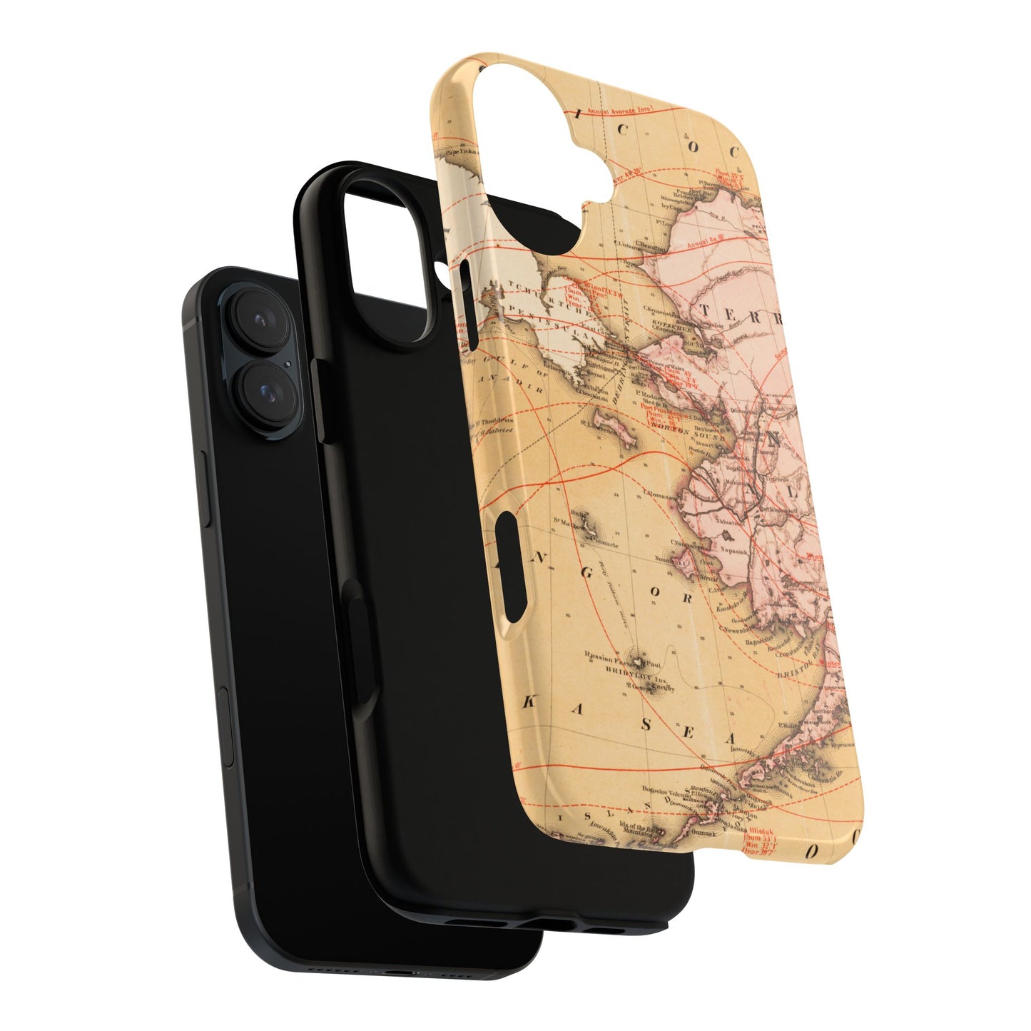 Alaska Territory Antique Map iPhone Case