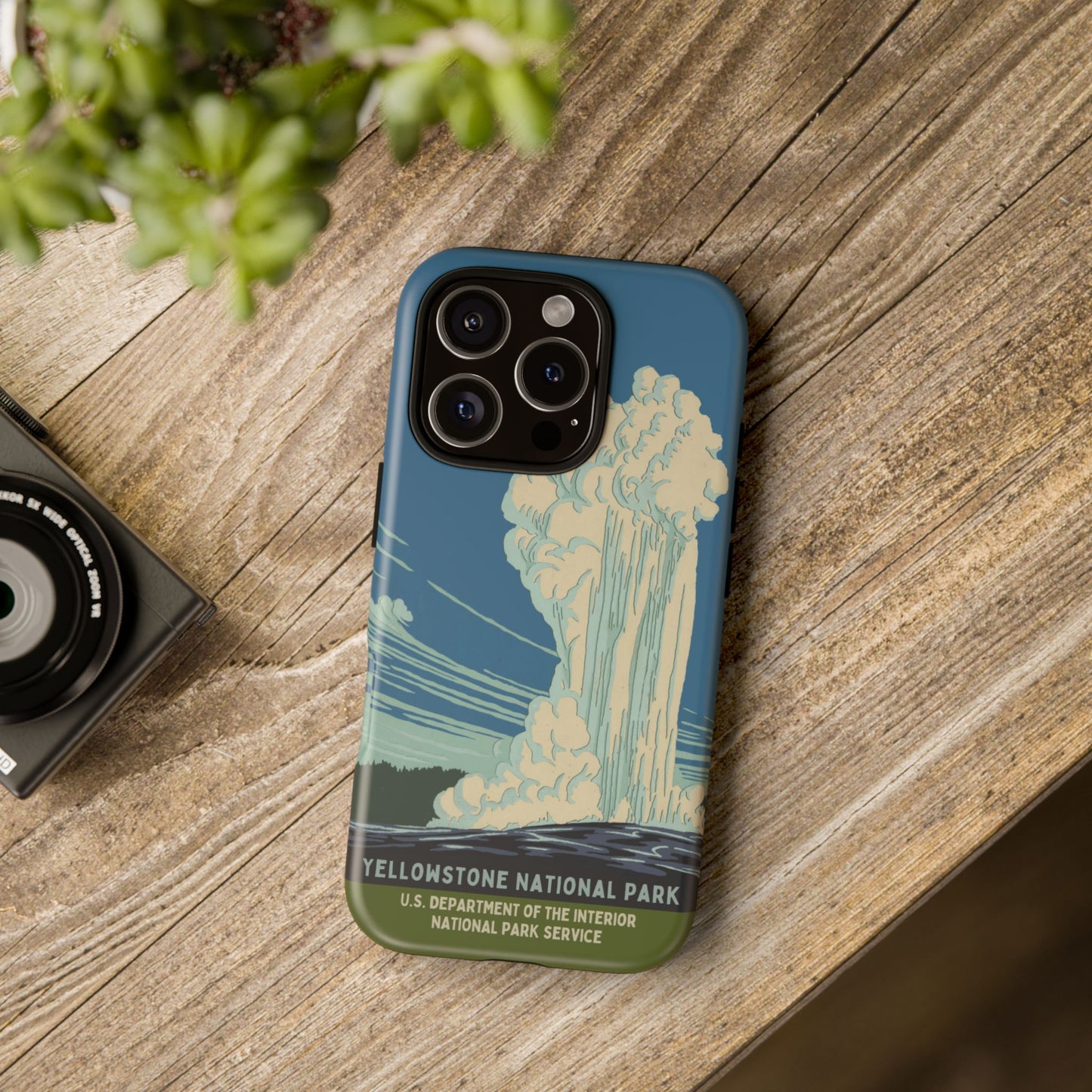 Yellowstone National Park Retro iPhone Case