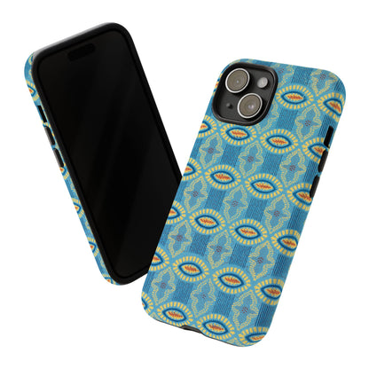 Turquoise Retro Geometric iPhone Case