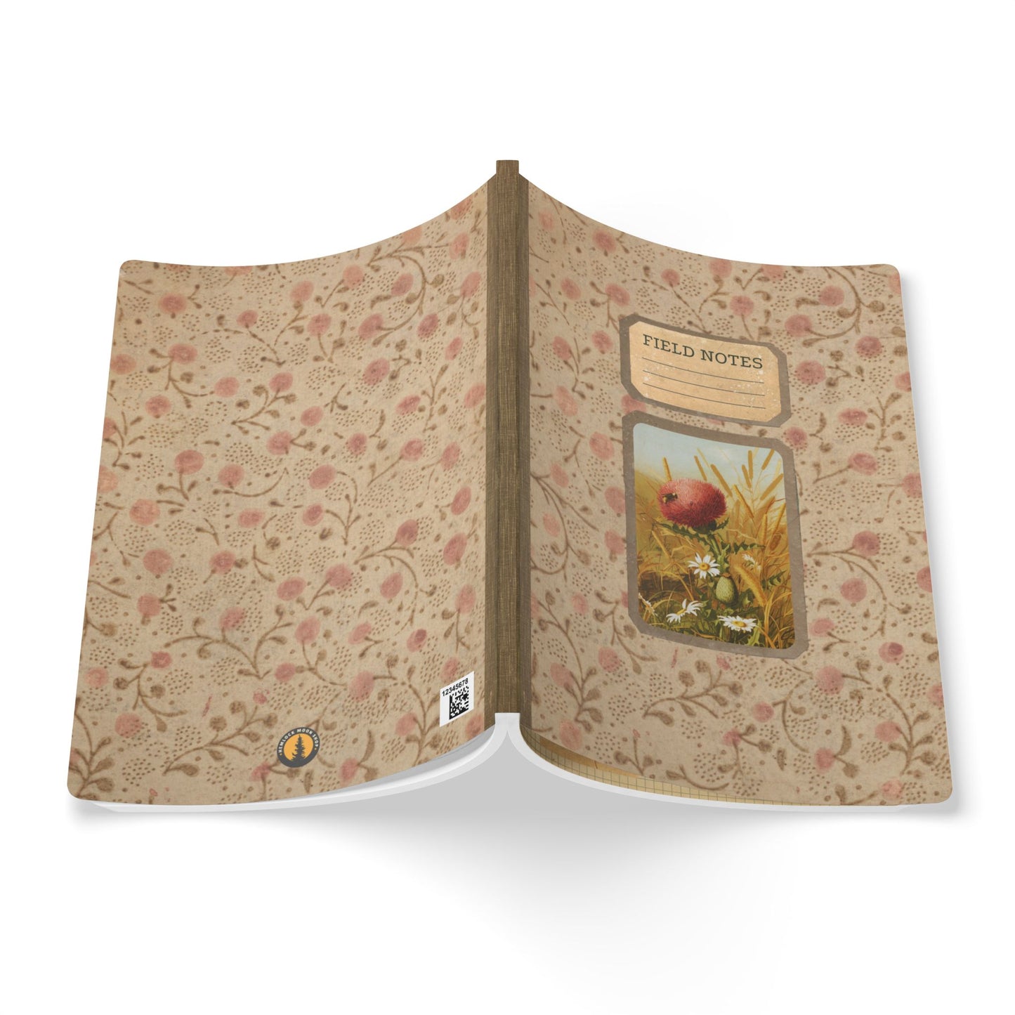 Bee & Thistle Vintage Field Notes | Softcover Journal with Inside Illustrations