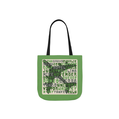 Green Aviation Alphabet Tote Bag (3 sizes)