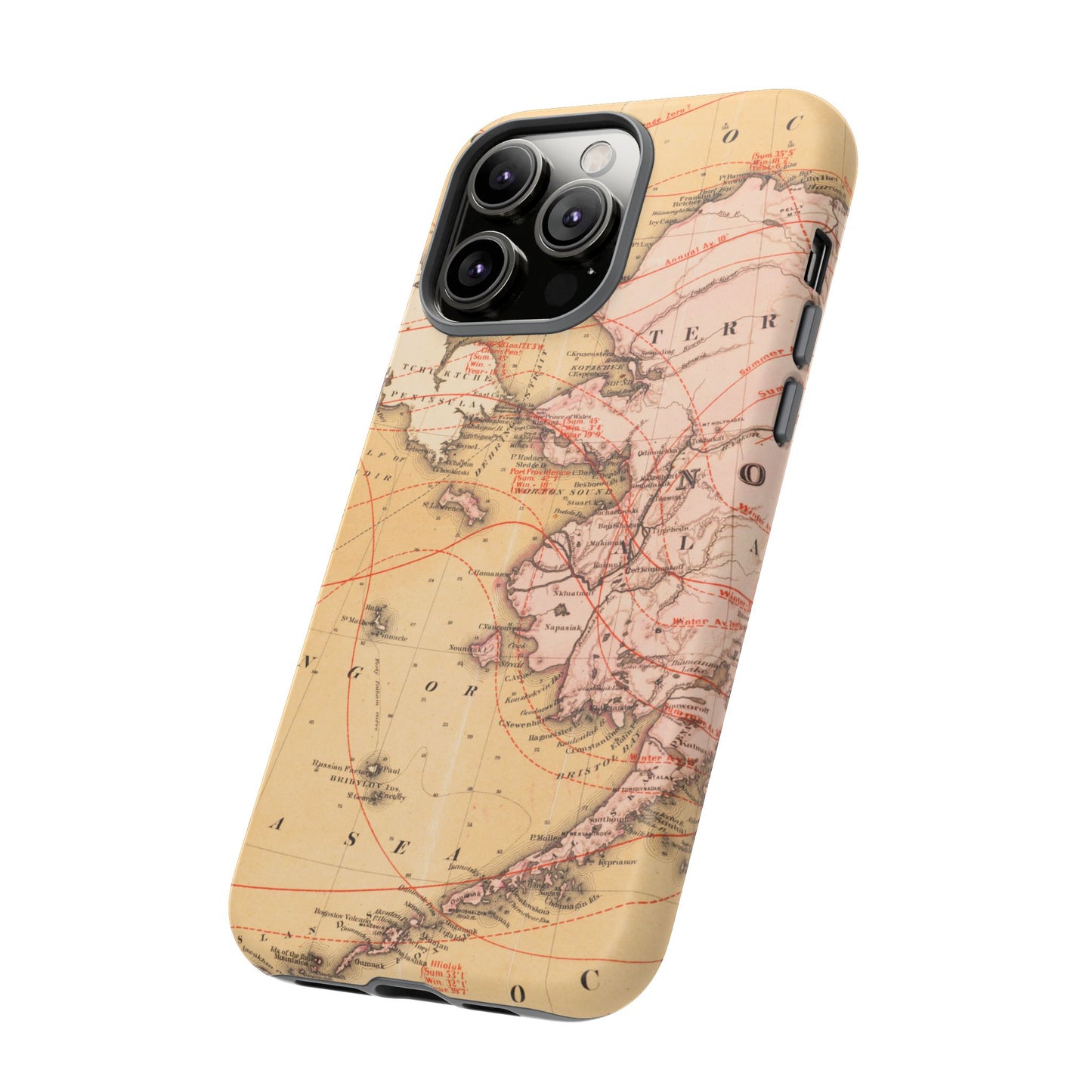 Alaska Territory Antique Map iPhone Case