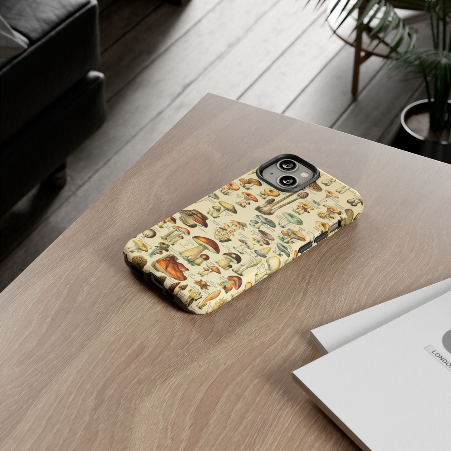 Mushrooms Vintage Field Guide iPhone Case