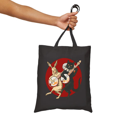 Black Cat & White Rabbit | Dueling Banjos Tote Bag