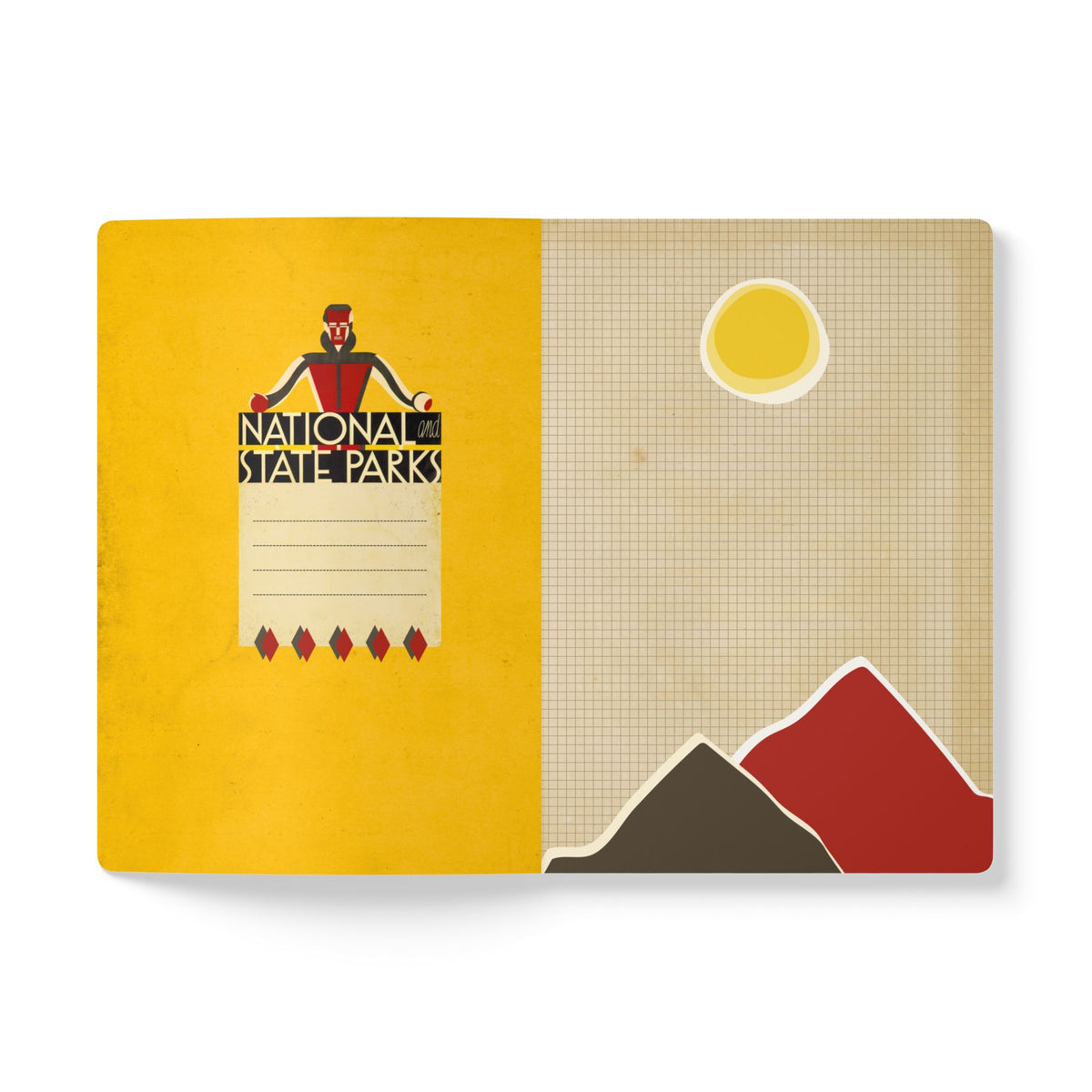 Retro Red Skiing Notebook | Vintage Winter Sports Softcover Travel Journal