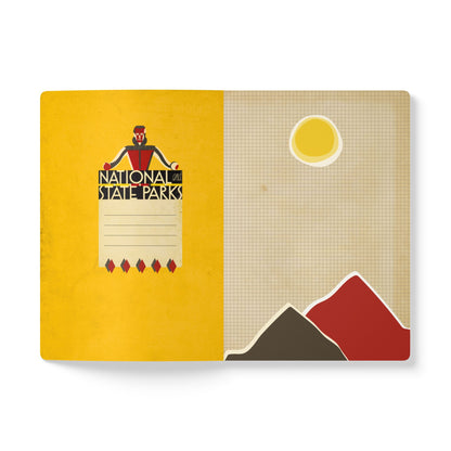 Retro Red Skiing Notebook | Vintage Winter Sports Softcover Travel Journal