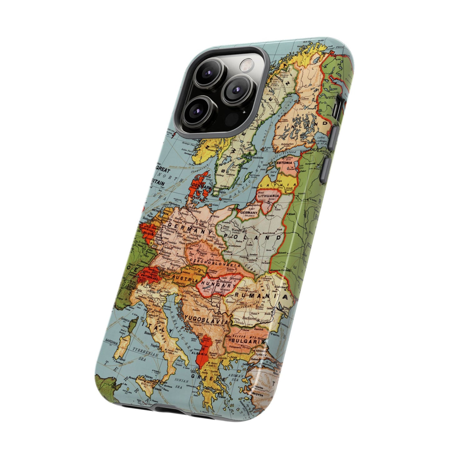 Wanderlust Vintage Map of Europe iPhone Case