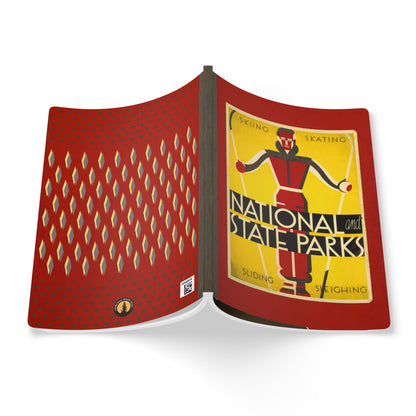 Retro Red Skiing Notebook | Vintage Winter Sports Softcover Travel Journal