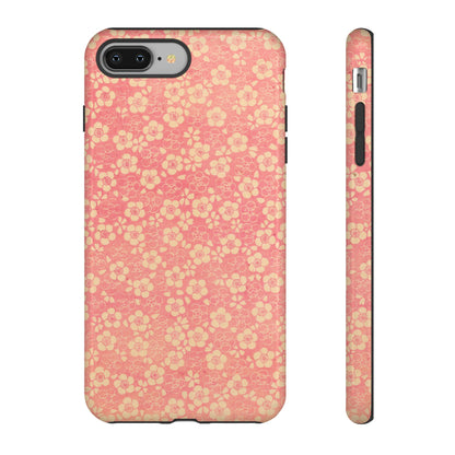 Pink Pattern Scattered Flowers iPhone Case