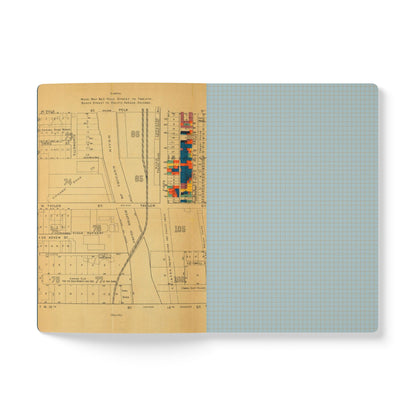 Chicago Vintage Wage Map | Softcover Notebook with Inside Maps