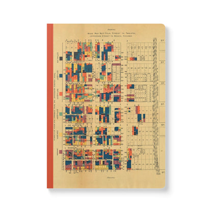 Chicago Vintage Wage Map | Softcover Notebook with Inside Maps