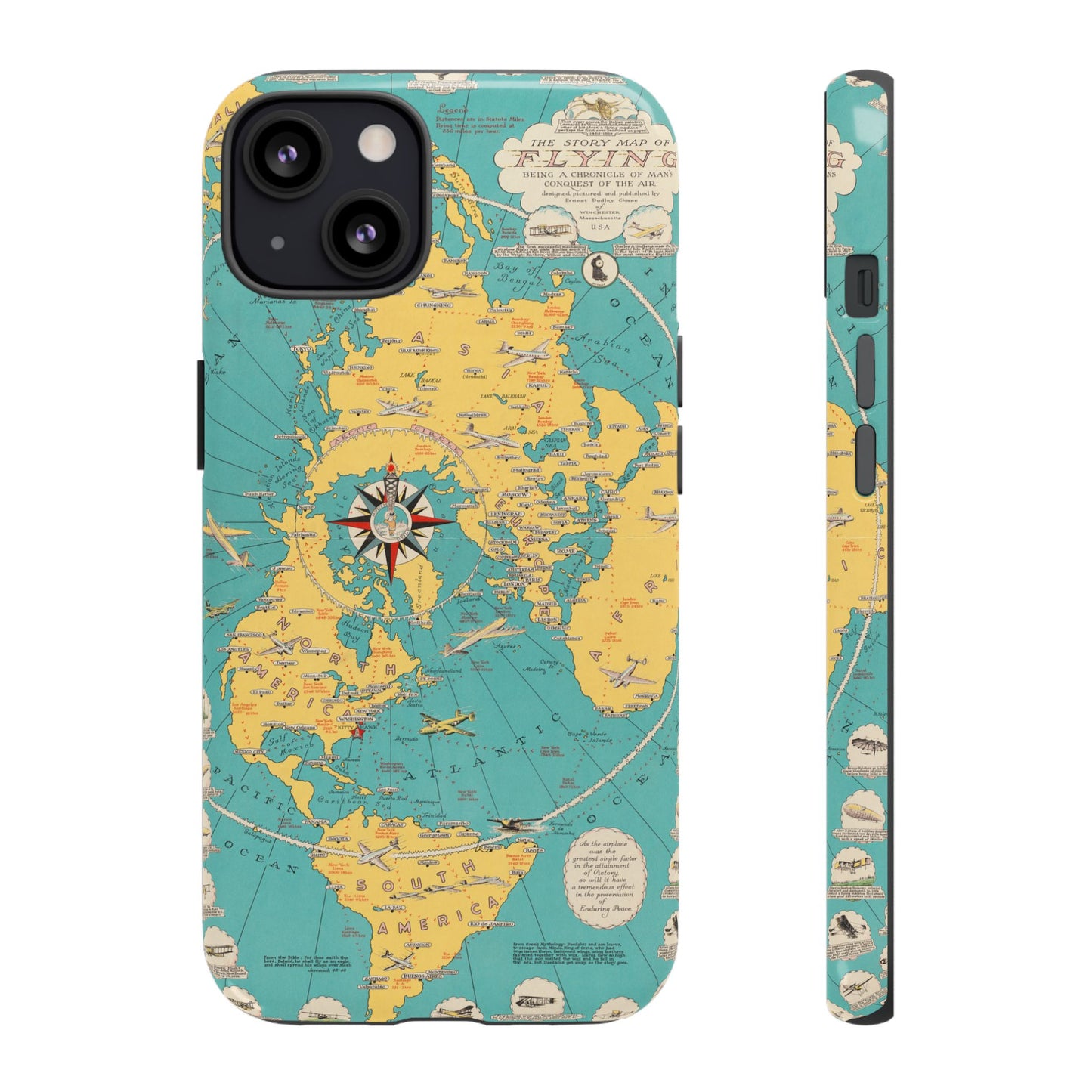 Map of Flying Retro iPhone Case