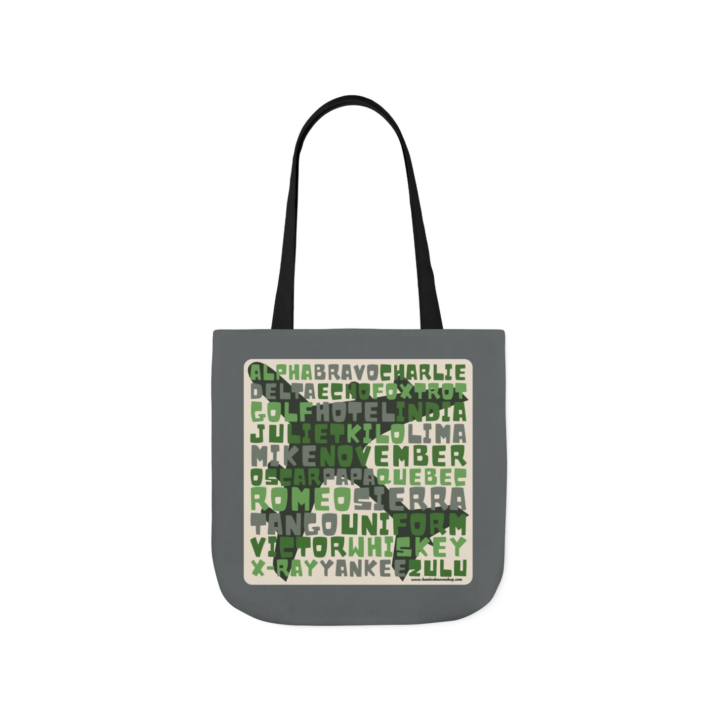 Green Aviation Alphabet Tote Bag (3 sizes)