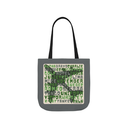 Green Aviation Alphabet Tote Bag (3 sizes)