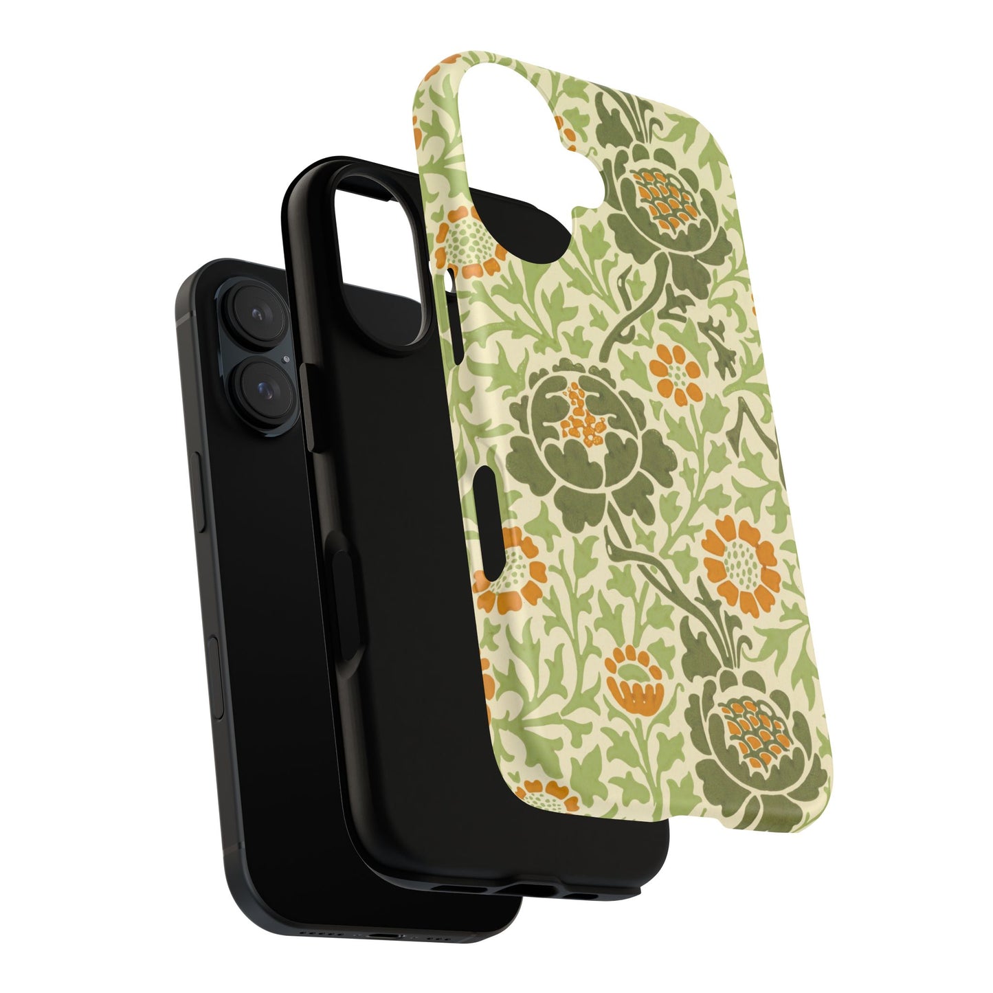 Olive & Orange Vintage Botanical iPhone Case