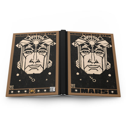 Mars Hardcover Journal | Henri van der Stok's Planet Masks No. 004