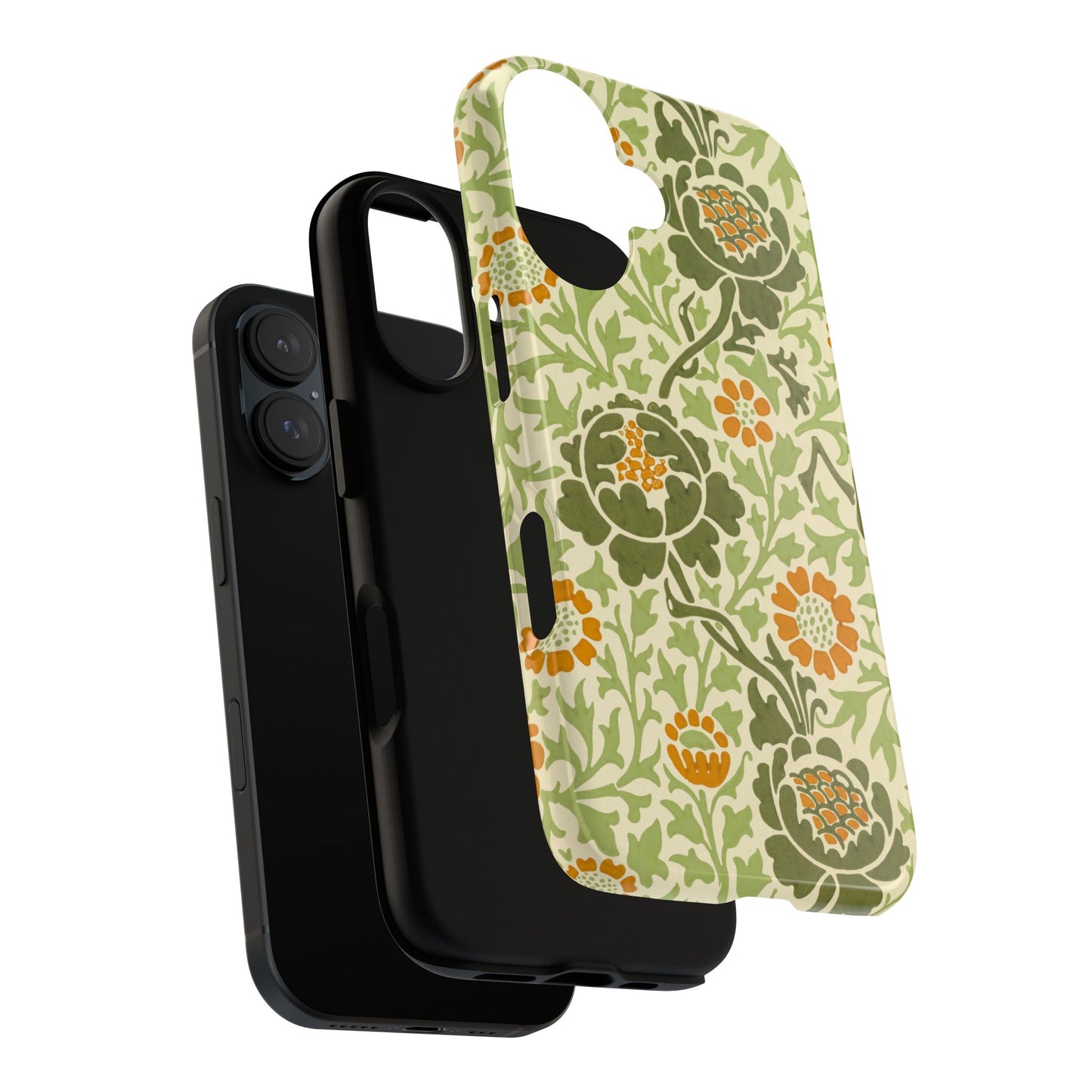 Olive & Orange Vintage Botanical iPhone Case