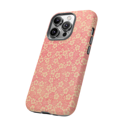 Pink Pattern Scattered Flowers iPhone Case