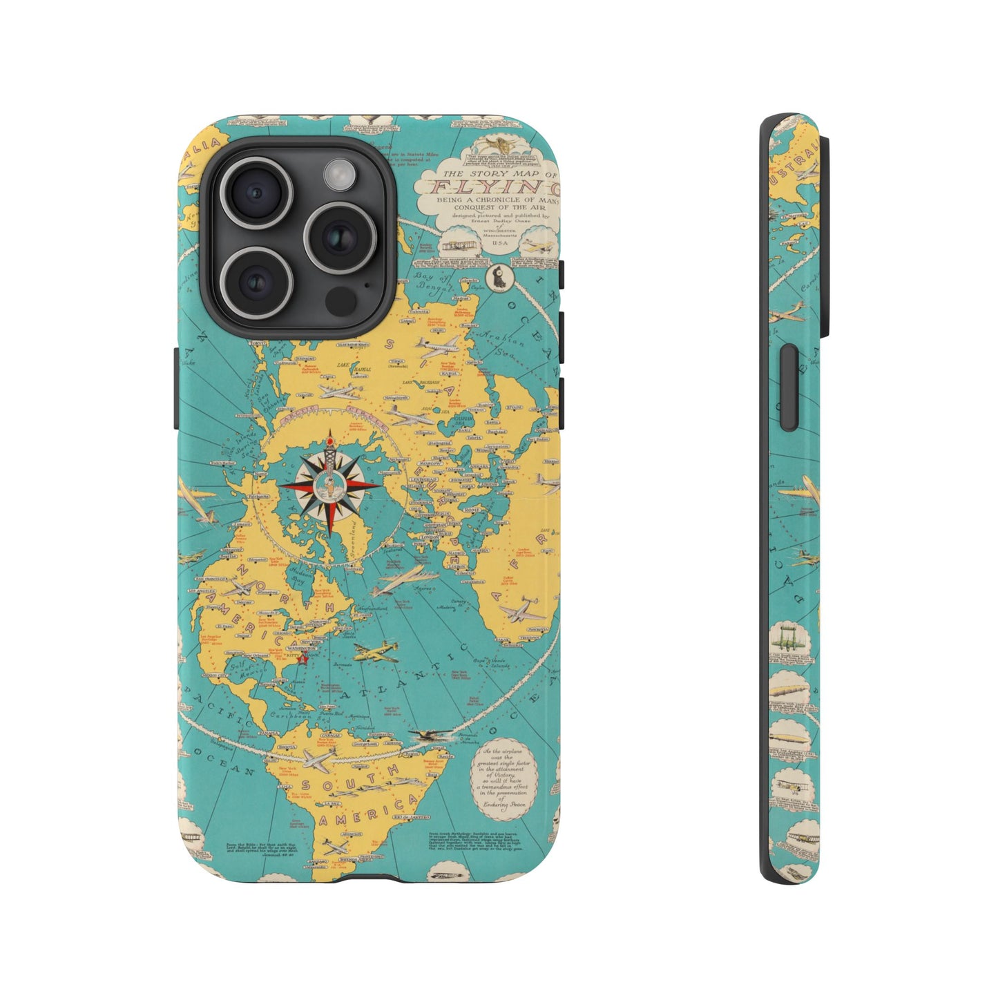 Map of Flying Retro iPhone Case