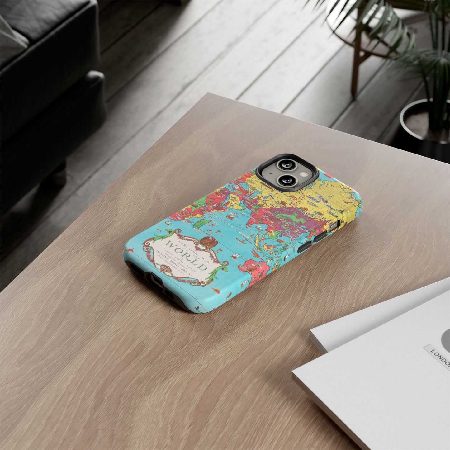 Map of the World Retro Travel iPhone Case
