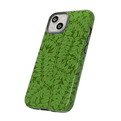 Antique Green Branch Pattern by William Morris iPhone Case