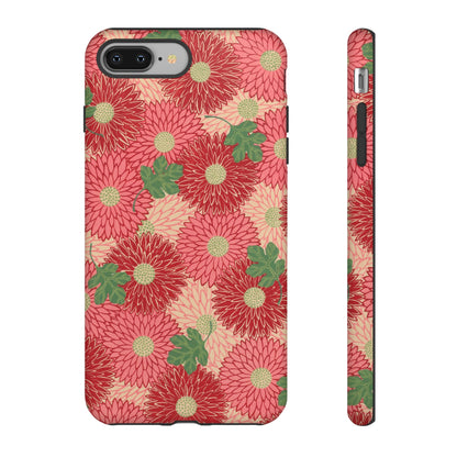 Pink Chrysanthemums Vintage iPhone Case