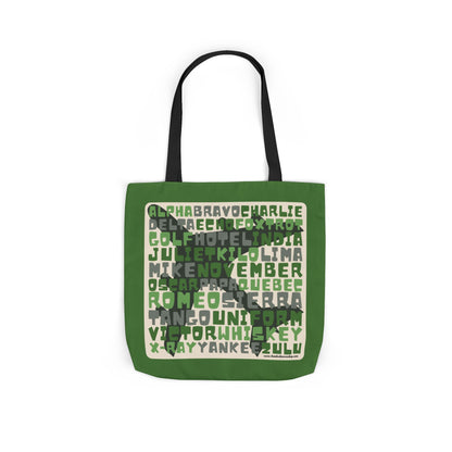 Green Aviation Alphabet Tote Bag (3 sizes)