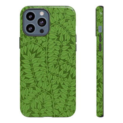 Antique Green Branch Pattern by William Morris iPhone Case