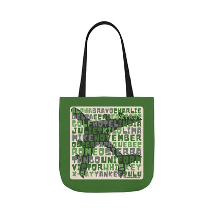 Green Aviation Alphabet Tote Bag (3 sizes)