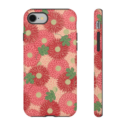 Pink Chrysanthemums Vintage iPhone Case