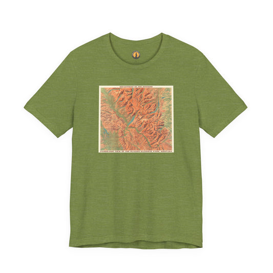 Glacier National Park Vintage Map Tee